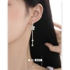 Star Sea Shiguang Star Series Earrings, original design for women, sweet and cool style, fashionable and versatile, high-end ear bone clip earrings Specification image